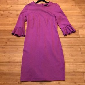 Banana Republic purple flutter sleeve dress